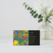 抽象芸術カラフルレッドイエローグリーンブルーアーティスト 名刺 (スタンド正面)