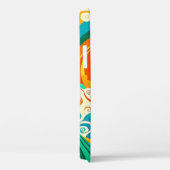 抽象芸術カラフルレトロ70sヒッピー波アートワーク | Case-Mate iPhoneケース (裏面 / 右)