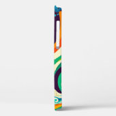 抽象芸術カラフルレトロ70sヒッピー波アートワーク | Case-Mate iPhoneケース (裏面 / 左)