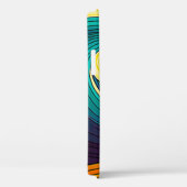 抽象芸術カラフルレトロ70sヒッピー波アートワーク | Case-Mate iPhoneケース (裏面 / 右)