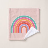 抽象芸術カラフルレトロ バスタオルセット (ウォッシュタオル)