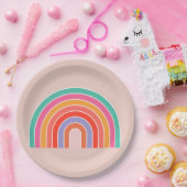 抽象芸術カラフルレトロ ペーパープレート (パーティー)