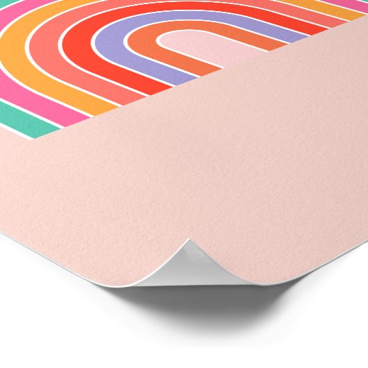 抽象芸術カラフルレトロ ポスター (角)