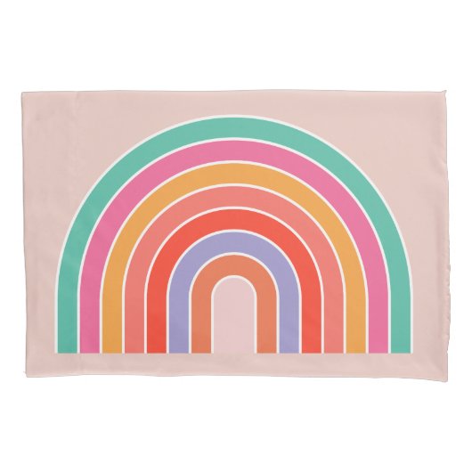 抽象芸術カラフルレトロ 枕カバー (正面)