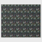 抽象芸術カラフル不気味スカルハロウィーン ラッピングペーパー (フラット)