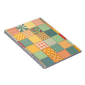 抽象芸術カラフル付き継ぎ目のないパッチワークパターン ノートブック (右側)