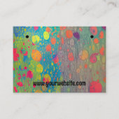 抽象芸術カラフル円イヤリング表示カード 名刺 (正面)