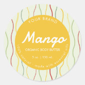 抽象芸術カラフル円化粧瓶のふたラベル ラウンドシール (正面)