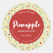 抽象芸術カラフル円化粧瓶のふたラベル ラウンドシール (正面)