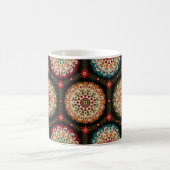 抽象芸術カラフル円束パターン背景 コーヒーマグカップ (中央)