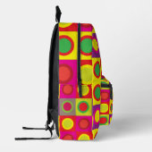抽象芸術カラフル円正方形シームレスパターン プリントバックパック (左)