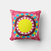 抽象芸術カラフル円花模様 クッション (正面)