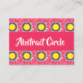 抽象芸術カラフル円花模様 名刺 (正面)