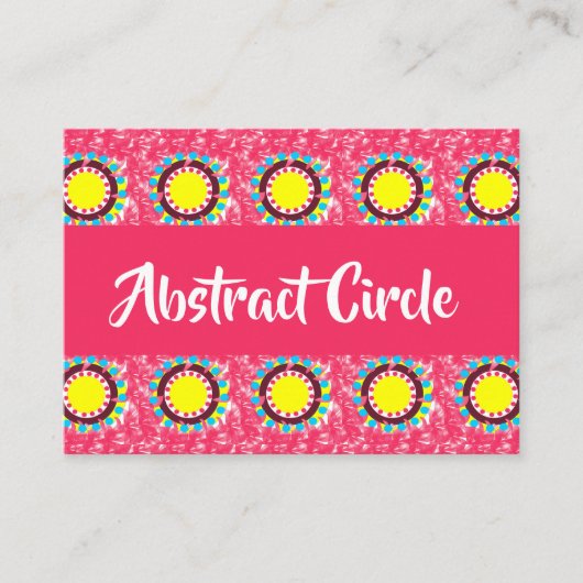抽象芸術カラフル円花模様 名刺 (正面)