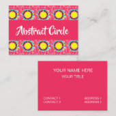 抽象芸術カラフル円花模様 名刺 (正面/裏面)