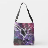 抽象芸術カラフル動揺してハート クロスボディバッグ (裏面)