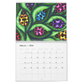 抽象芸術カラフル動物お洒落芸術 カレンダー (2月 2026)