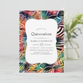 抽象芸術カラフル動物型キンセアニェラ 招待状 (スタンド正面)