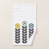 抽象芸術カラフル北欧の花 バスタオルセット (ハンドタオル)