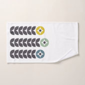 抽象芸術カラフル北欧の花 バスタオルセット (ハンドタオル)