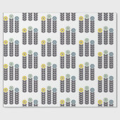 抽象芸術カラフル北欧の花 ラッピングペーパー (フラット)