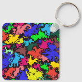 抽象芸術カラフル回転 キーホルダー (裏面)