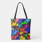 抽象芸術カラフル回転 トートバッグ (裏面)