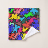 抽象芸術カラフル回転 バスタオルセット (ウォッシュタオル)