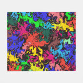 抽象芸術カラフル回転/フィルタ/ フリースブランケット (正面(横))