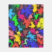 抽象芸術カラフル回転 フリースブランケット (正面)