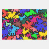 抽象芸術カラフル回転 ラッピングペーパーシート (正面3)