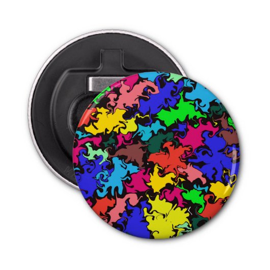 抽象芸術カラフル回転 栓抜き (正面)