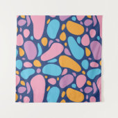 抽象芸術カラフル図形パターン タペストリー (正面)