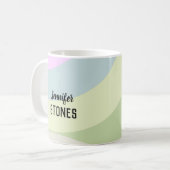 抽象芸術カラフル図形 コーヒーマグカップ (正面左)