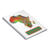 抽象芸術カラフル地図 ノートブック (右側)