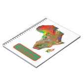 抽象芸術カラフル地図 ノートブック (左側)