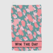 抽象芸術カラフル型 ゴルフタオル (正面)