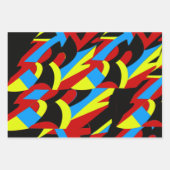 抽象芸術カラフル型 ラッピングペーパーシート (正面)