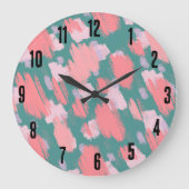 抽象芸術カラフル型 ラージ壁時計 (正面)