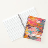 抽象芸術カラフル大理石の渦巻きパーソナライズされた旋回 ノートブック (内部)