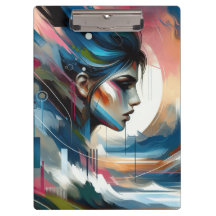 抽象芸術カラフル女性の顔の壁の装飾ポスター