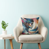 抽象芸術カラフル女性顔 クッション (椅子)