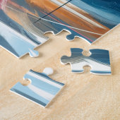 抽象芸術カラフル女性顔 ジグソーパズル (側面)