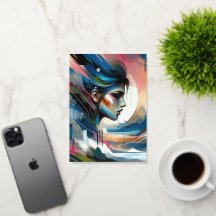 抽象芸術カラフル女性顔