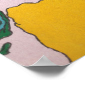 抽象芸術カラフル宇宙創造アートデザイン ポスター (角)