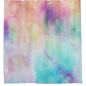 抽象芸術カラフル宇宙 シャワーカーテン (正面)