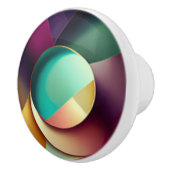 抽象芸術カラフル宝石トーン セラミックノブ (右)