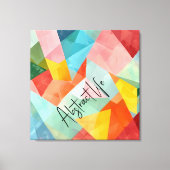 抽象芸術カラフル寿命 キャンバスプリント (正面)