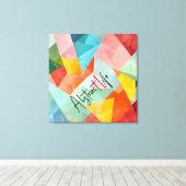 抽象芸術カラフル寿命 キャンバスプリント (インサイチュ (ウッドフロア))