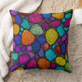 抽象芸術カラフル岩 クッション (ブランケット)